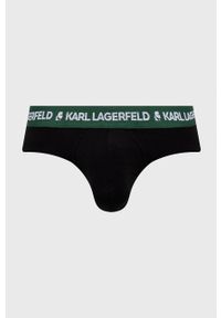Karl Lagerfeld slipy (3-pack) 220M2121.61 męskie kolor zielony. Kolor: zielony. Materiał: bawełna #3