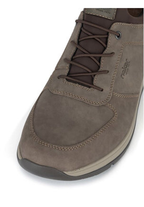 Rieker Sneakersy 39653-25 Beżowy. Kolor: beżowy. Materiał: nubuk, skóra