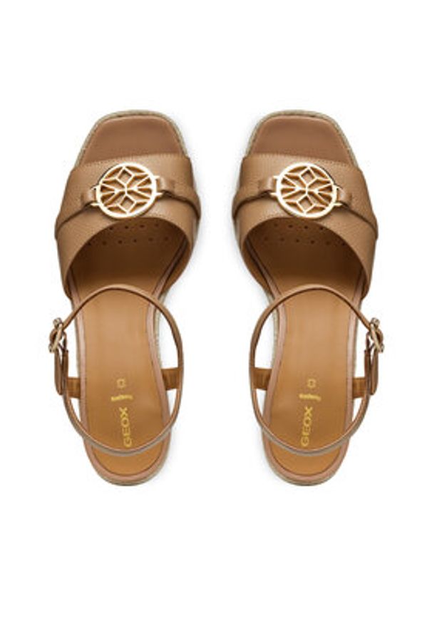 Geox Espadryle D Panarea D55UYB 00046 C5000 Beżowy. Kolor: beżowy. Materiał: skóra