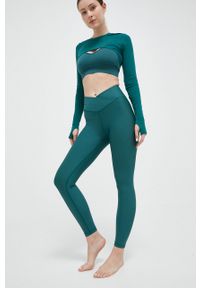 CASALL - Casall legginsy do jogi kolor zielony gładkie. Kolor: zielony. Materiał: włókno, dzianina, materiał. Wzór: gładki. Sport: joga i pilates #3