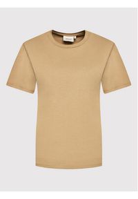 GESTUZ - Gestuz T-Shirt Jorygz 10904992 Brązowy Regular Fit. Kolor: brązowy. Materiał: bawełna