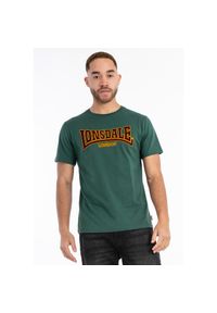 Koszulka Lonsdale Classic. Kolor: zielony. Materiał: bawełna, welur. Wzór: nadruk #1