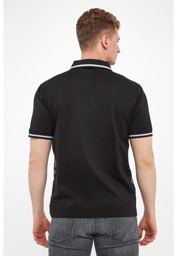 Karl Lagerfeld - Polo męskie z nadrukiem logo KARL LAGERFELD. Typ kołnierza: polo. Wzór: nadruk