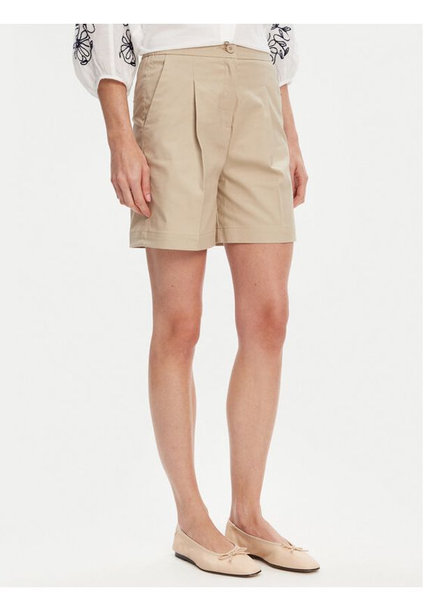 United Colors of Benetton - United Colors Of Benetton Bermudy 40FAD901U Beżowy Regular Fit. Kolor: beżowy. Materiał: bawełna