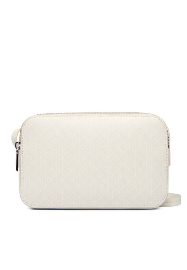 Calvin Klein Torebka Emblem Aop Elongated Camera Bag LV04F3268G Écru. Materiał: skórzane