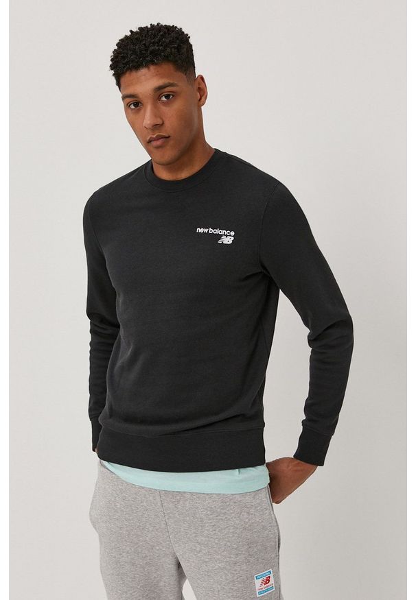 New Balance - Bluza. Okazja: na co dzień. Kolor: czarny. Styl: casual