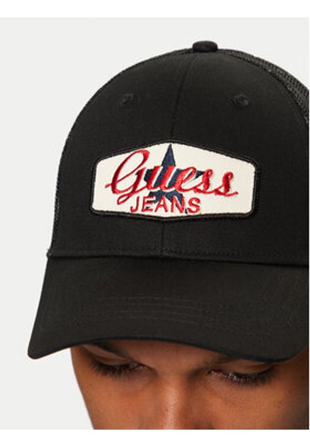 Guess Czapka z daszkiem M5RZ17 WF8V1 Czarny. Kolor: czarny. Materiał: bawełna, materiał