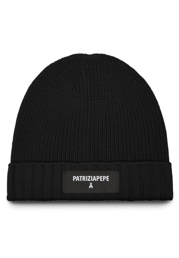 Patrizia Pepe Czapka 2F0111/K9O3A-K103 Czarny. Kolor: czarny. Materiał: wełna, materiał