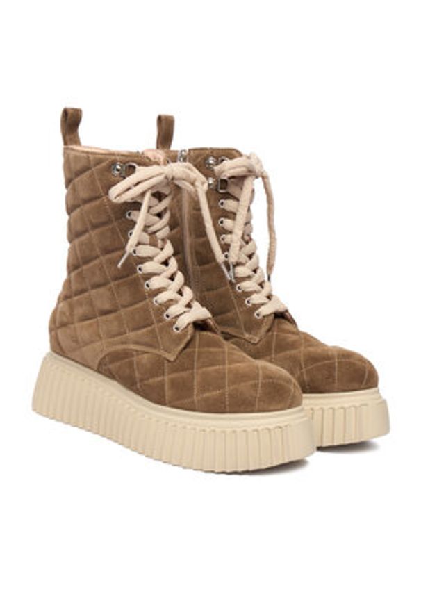 AGL Trzewiki D751566PGKI014G588 Brązowy. Kolor: brązowy. Materiał: skóra