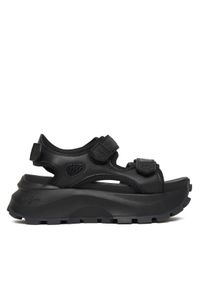 Buffalo Sandały Manhatten SND 1602367 Czarny. Kolor: czarny. Materiał: materiał #1