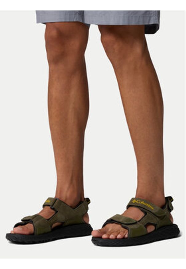 columbia - Columbia Sandały KONOS™ HIKER 3-STRAP 2121571 Zielony. Kolor: zielony. Materiał: materiał