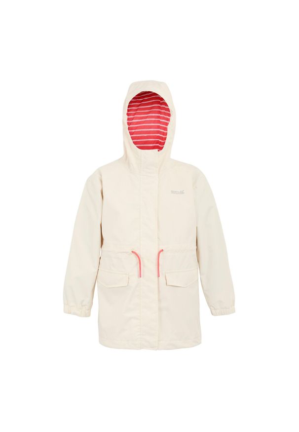 Dziecięca kurtka wodoodporna Regatta Ballina. Kolor: beżowy. Styl: elegancki, sportowy. Sport: turystyka piesza