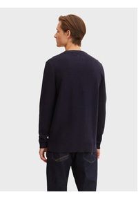 Tom Tailor Sweter 1032302 Granatowy Regular Fit. Kolor: niebieski. Materiał: bawełna #3