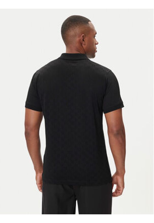 Karl Lagerfeld - KARL LAGERFELD Polo 745006 554201 Czarny Regular Fit. Typ kołnierza: polo. Kolor: czarny. Materiał: bawełna