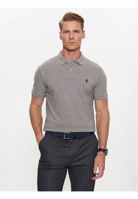 Polo Ralph Lauren Polo 710548797011 Szary Slim Fit. Typ kołnierza: polo. Kolor: szary. Materiał: bawełna