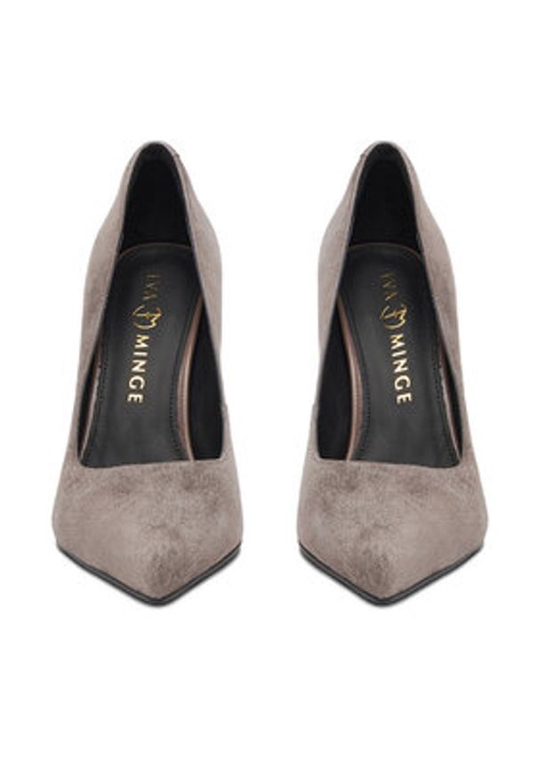 Eva Minge Szpilki EO-ELAINA-E134-20A Szary. Kolor: szary. Materiał: zamsz, skóra. Obcas: na szpilce
