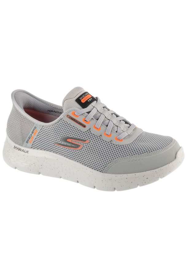 skechers - Buty do biegania męskie, Slip-Ins: Go Walk Flex - Waterproof. Kolor: szary