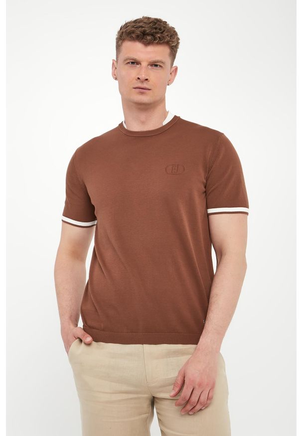 Liu Jo - Sweter męski z krótkim rękawem LIU JO. Długość rękawa: krótki rękaw. Długość: krótkie