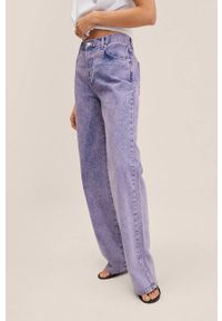 mango - Mango jeansy Tivoli damskie high waist. Stan: podwyższony. Kolor: różowy
