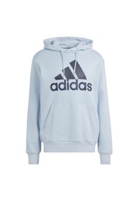 Adidas - Essentials French Terry Big Logo Hoodie. Typ kołnierza: kaptur. Kolor: niebieski