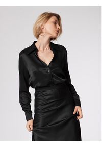 Simple Koszula KOD502-01 Czarny Relaxed Fit. Kolor: czarny. Materiał: wiskoza #4