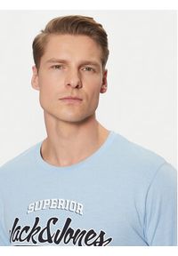 Jack & Jones - Jack&Jones T-Shirt Logo 12268267 Niebieski Standard Fit. Kolor: niebieski. Materiał: bawełna