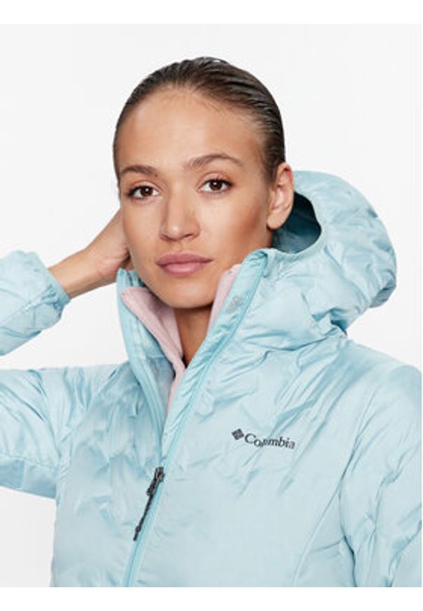 columbia - Columbia Kurtka puchowa Delta Ridge™ Down Hooded Jacket Zielony Regular Fit. Kolor: zielony. Materiał: syntetyk