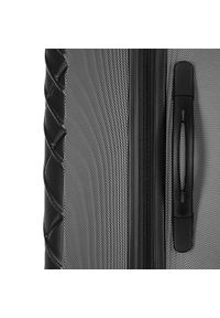 Wittchen - Duża walizka z ABS-u w ukośną kratkę stalowo-czarna. Kolor: czarny, szary, wielokolorowy. Materiał: guma. Wzór: kratka
