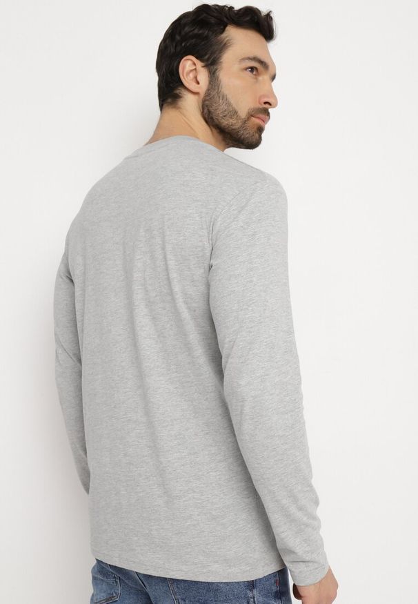 Born2be - Jasnoszara Bluzka Ideld. Kolor: szary. Materiał: dzianina. Długość rękawa: długi rękaw. Wzór: jednolity. Styl: klasyczny