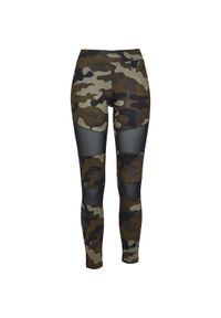 Urban Classics - Legginsy damskie w dużych rozmiarach Urban Classic mesh. Kolor: czarny, wielokolorowy. Materiał: mesh #1