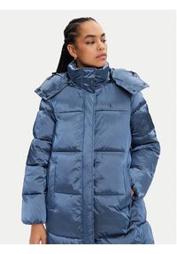 Calvin Klein Jeans Płaszcz zimowy Shiny Monologo J20J224617 Niebieski Regular Fit. Kolor: niebieski. Materiał: syntetyk. Sezon: zima