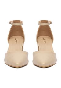 Jenny - JENNY Czółenka CEO-ANGEL WS210702-10 Beżowy. Kolor: beżowy. Materiał: materiał #5