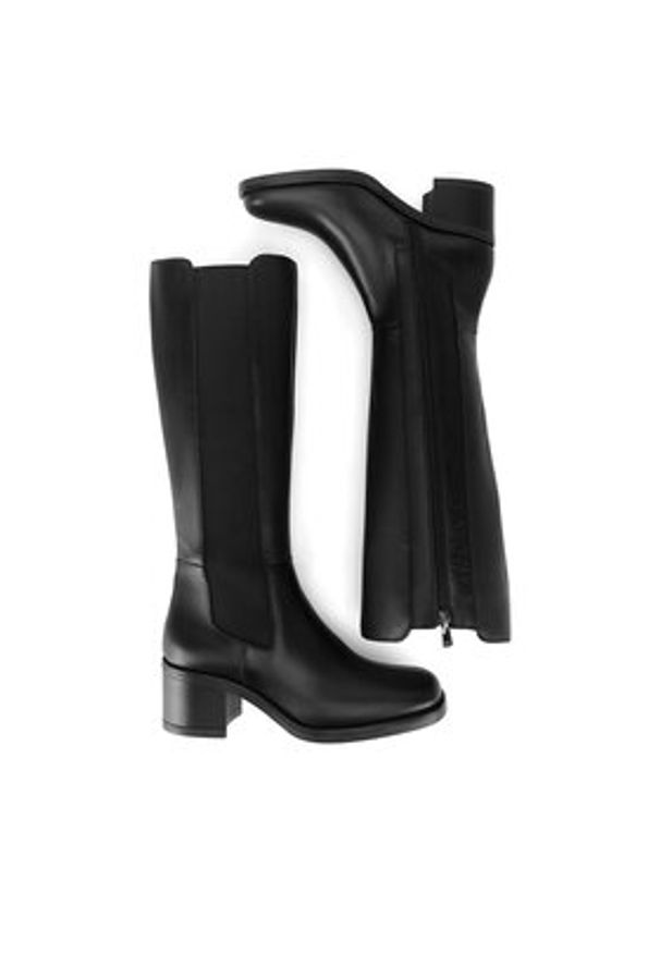 Gino Rossi Kozaki ELSA-24665RO Czarny. Kolor: czarny. Materiał: syntetyk