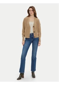 Vero Moda Kardigan Lea 10249632 Beżowy Regular Fit. Kolor: beżowy. Materiał: syntetyk