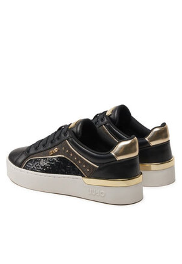 Liu Jo Sneakersy Silvia 97 BA4037 EX238 Czarny. Kolor: czarny. Materiał: skóra