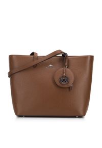 Wittchen - Torebka shopperka ze skóry naturalnej z etui i breloczkiem brązowa. Kolor: brązowy. Dodatki: z breloczkiem. Materiał: skórzane. Rozmiar: duże. Styl: elegancki #1