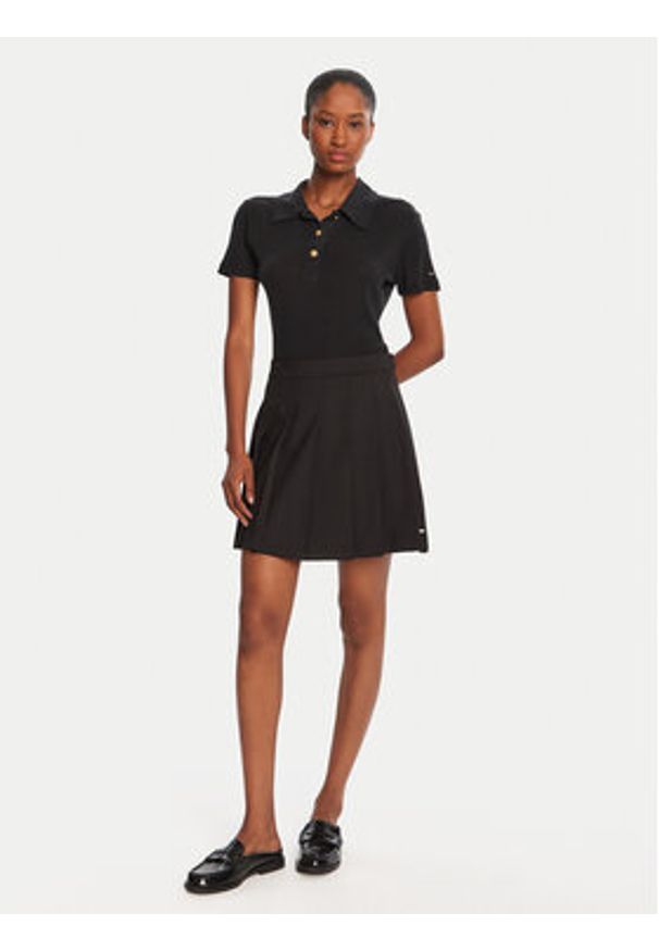 TOMMY HILFIGER - Tommy Hilfiger Spódnica plisowana Timeless WW0WW48354 Czarny Regular Fit. Kolor: czarny. Materiał: syntetyk, wełna