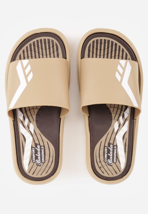 Born2be - Beżowe Sportowe Klapki Piankowe na Basen lub Plażę Daevo. Okazja: na plażę. Kolor: beżowy. Materiał: dresówka. Sezon: lato. Styl: sportowy