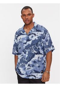 Tommy Jeans Koszula Hawaiian Camp DM0DM18950 Niebieski Relaxed Fit. Kolor: niebieski. Materiał: wiskoza, len