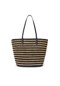 Lauren Ralph Lauren - LAUREN RALPH LAUREN Torebka Brie Striped Straw Large Tote Bag 431959019002 Granatowy. Kolor: niebieski #5