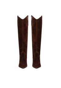 Gino Rossi Kowbojki LIZA-116140 Brązowy. Kolor: brązowy. Materiał: skóra, zamsz #4