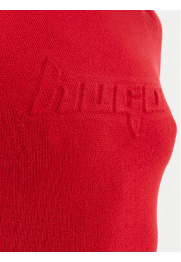 Hugo - HUGO Sukienka dzianinowa Sbloggy 50543324 Bordowy Regular Fit. Kolor: czerwony. Materiał: syntetyk, wiskoza