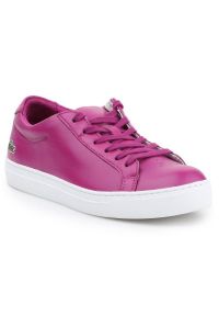 Buty lifestylowe Lacoste L.12.12 117 W 7-33CAW1000R56 fioletowe. Okazja: na co dzień. Zapięcie: sznurówki. Kolor: fioletowy. Materiał: materiał, syntetyk, skóra. Szerokość cholewki: normalna