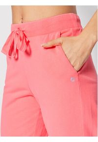 Deha Spodnie dresowe A00538 Różowy Regular Fit. Kolor: różowy. Materiał: dresówka, bawełna #5