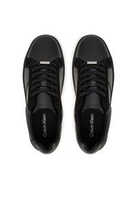 Calvin Klein Sneakersy Classic Cupsole Laceup Tape Lth2 YM0YM01448 Czarny. Kolor: czarny. Materiał: skóra #6