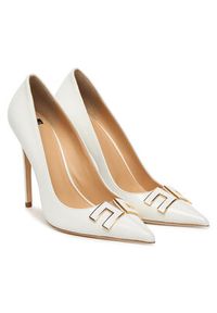 Elisabetta Franchi Szpilki SA14B61E2 Biały. Kolor: biały. Materiał: skóra, lakier. Obcas: na szpilce #5