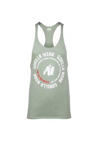 GORILLA WEAR - Tank top Gorilla Wear Melrose Stringer. Kolor: zielony. Styl: sportowy