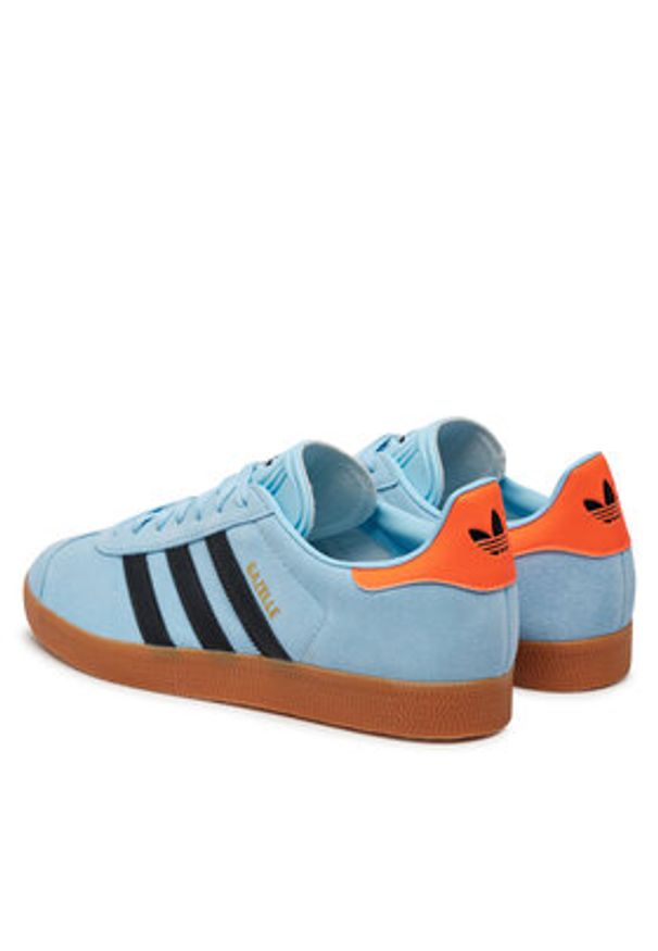 Adidas - adidas Sneakersy Gazelle JI2076 Niebieski. Kolor: niebieski. Materiał: zamsz, skóra. Model: Adidas Gazelle
