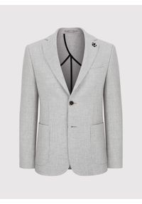 Pako Lorente - PAKO LORENTE – Szara marynarka casualowa o widocznej fakturze. Okazja: na co dzień. Kolor: brązowy, szary. Materiał: wełna. Sezon: wiosna. Styl: casual #3