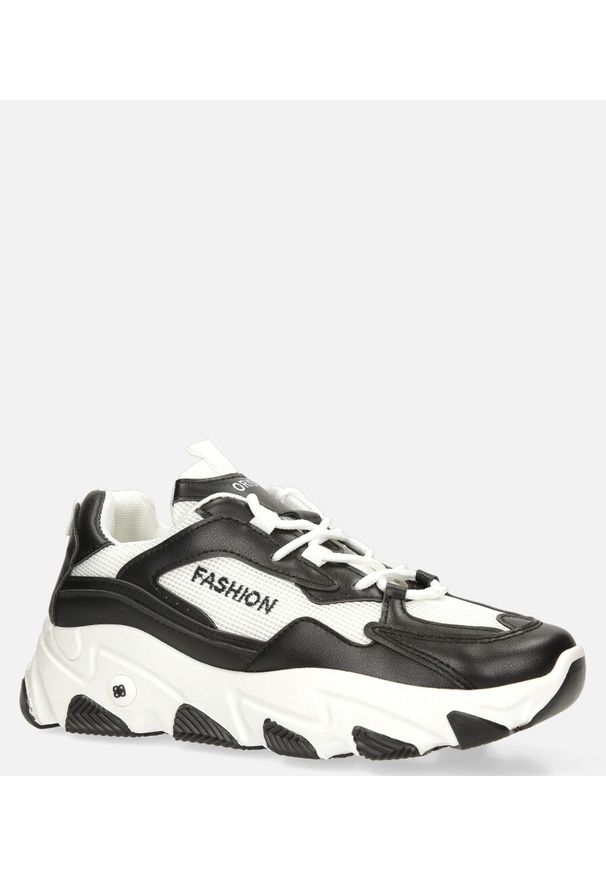 Casu - Czarne buty sportowe sneakersy sznurowane casu 204/33b. Kolor: czarny